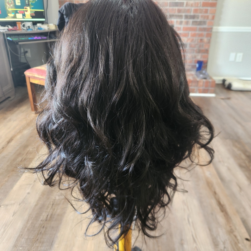 Black Lace Front Wig - Natural Black - Picture 3 of 6